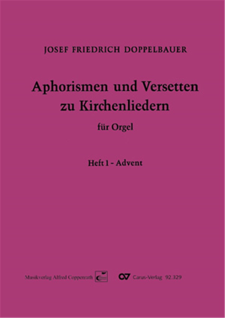 Aphorismen und Versetten zu Kirchenliedern Heft I